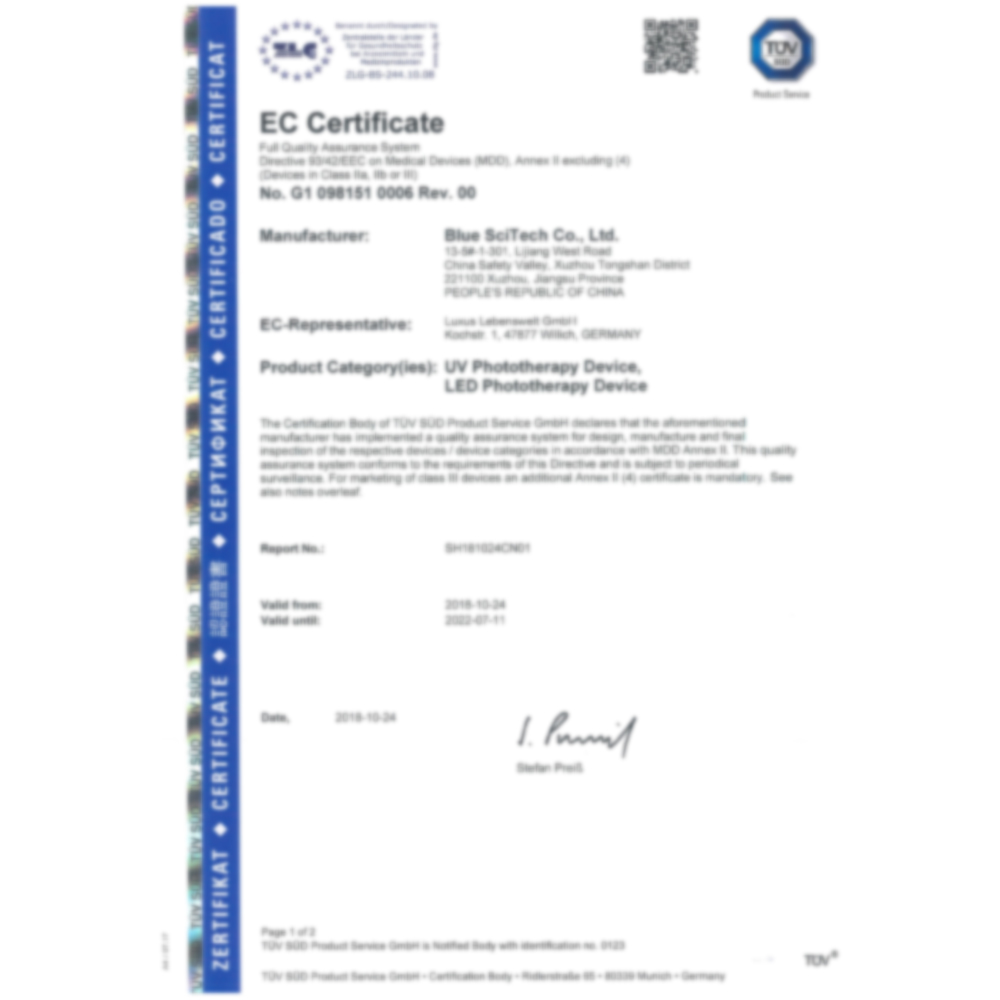 Youwemed Product Certificate